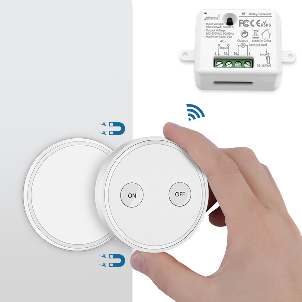 Outdoor Power Outlet With Remote Control - Remote Control Wireless Light Switch with
