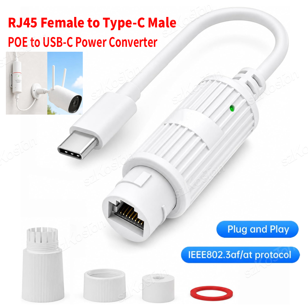Outdoor Power Adapter Usb - POE to USB-C Power Converter RJ45