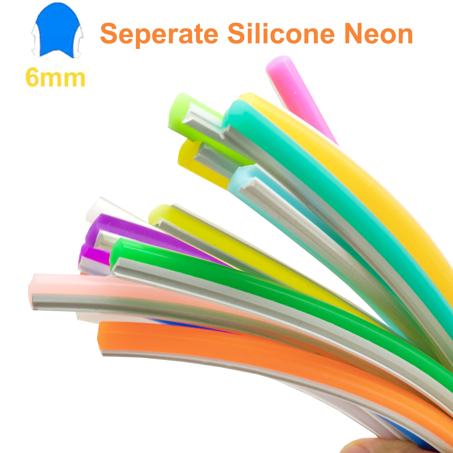 Outdoor Power Strip Weatherproof - 6mm Separate Silicone Neon Led Strip
