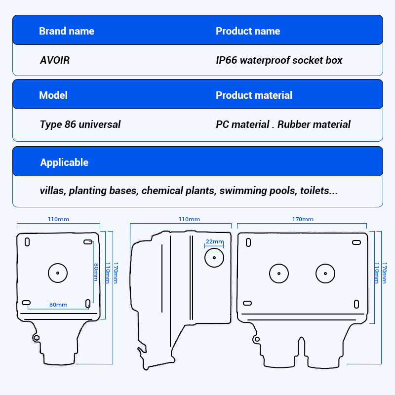 Avoir IP66 Outdoor Waterproof  - Outdoor Power Outlet With Remote Control ulasan dan harga