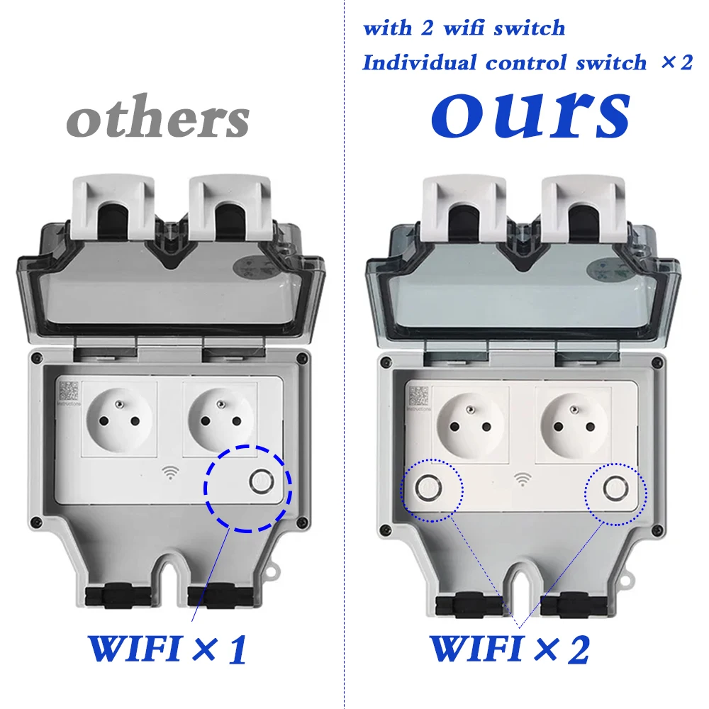 Tuya Waterproof Electrical Wal - Outdoor Power Outlet With Remote Control ulasan dan harga