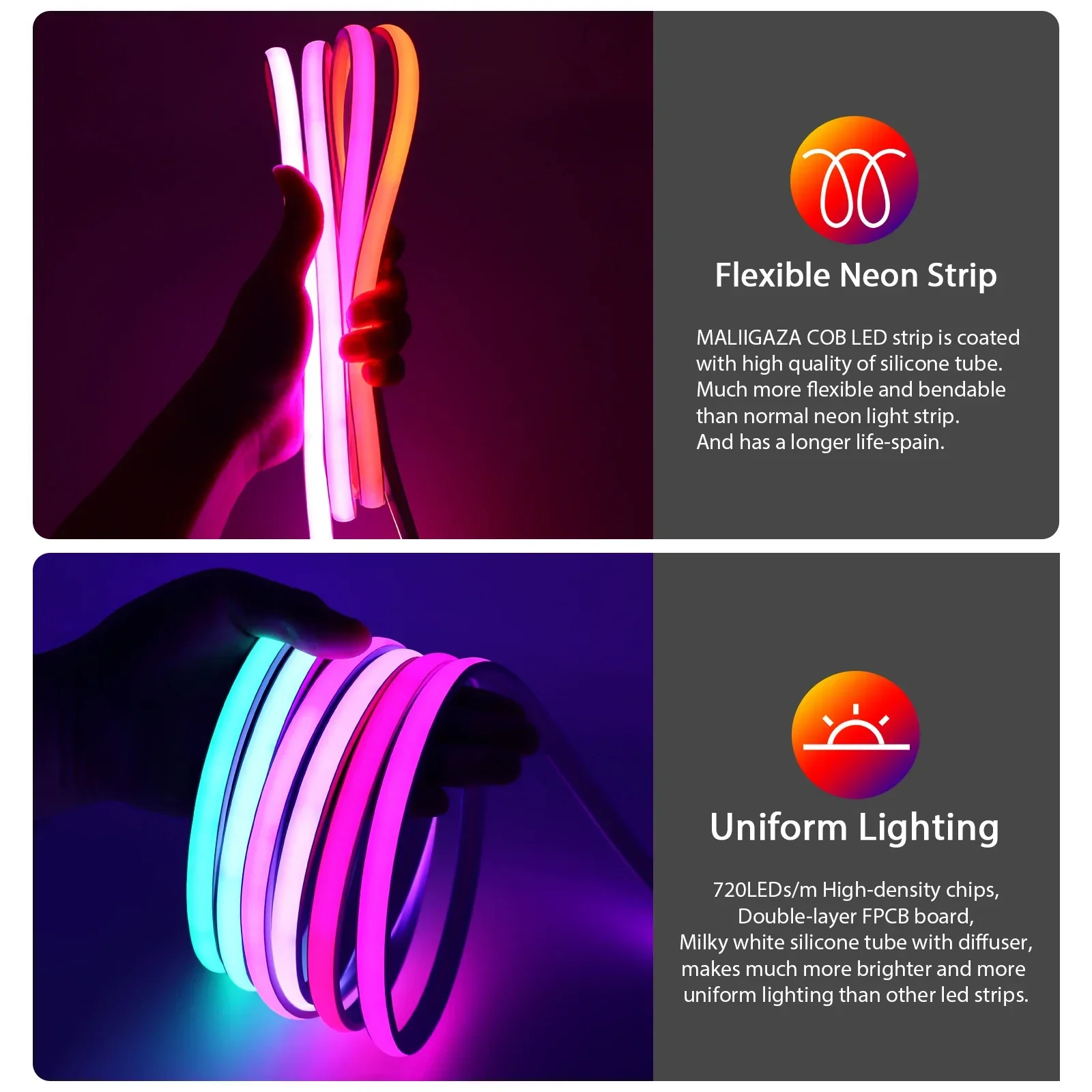12V 24V IP68 RGBIC COB LED Str - Outdoor Power Strip Weatherproof ulasan dan harga