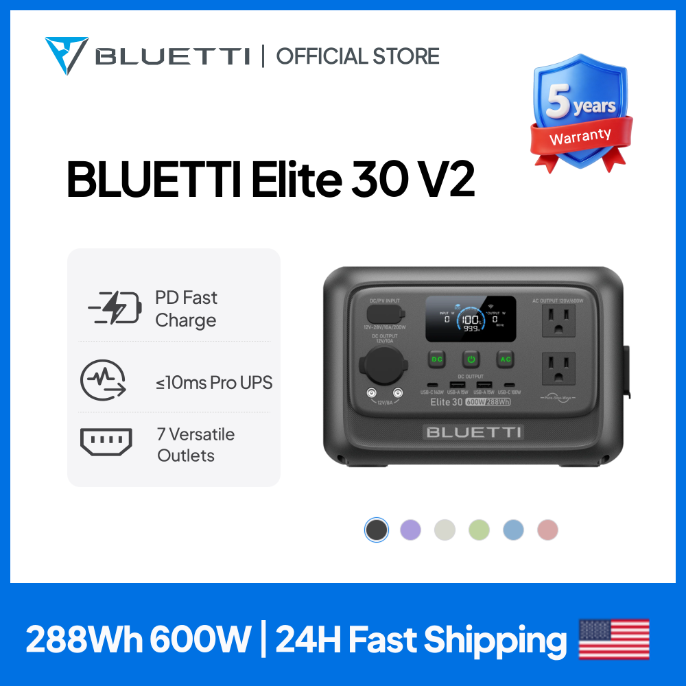 【Renew】BLUETTI Elite 30 V2 Por - Outdoor Power Equipment ulasan dan harga