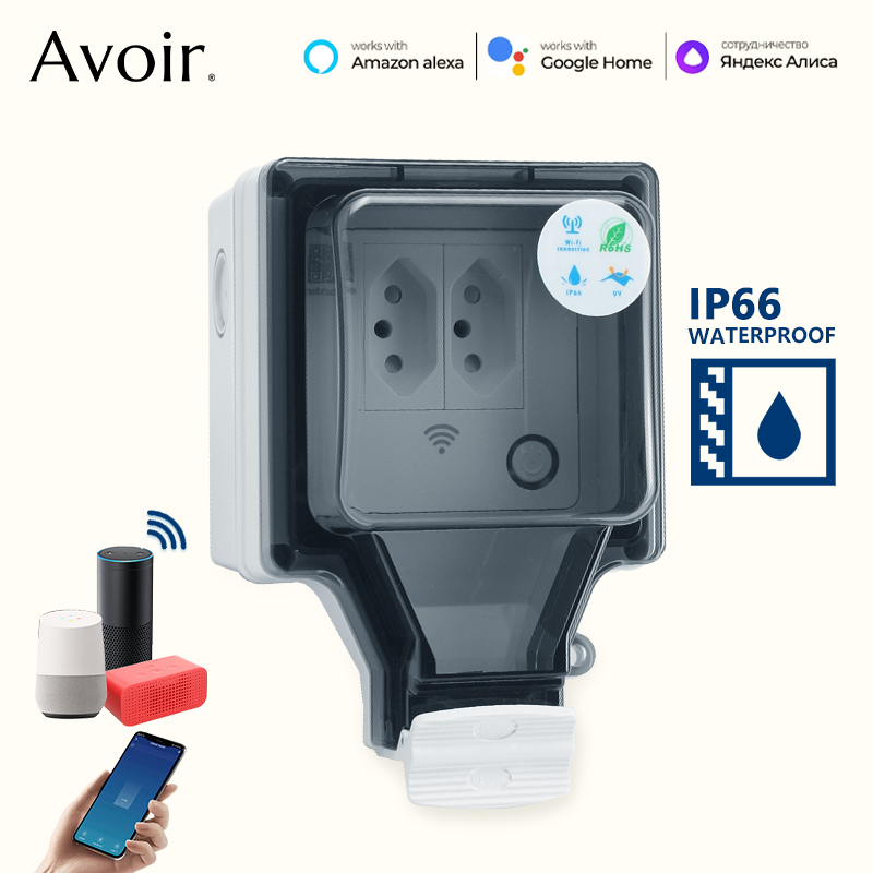 Avoir Tuya Wifi Smart Socket I - Outdoor Power Outlet With Remote Control ulasan dan harga