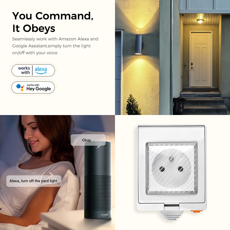 Avoir IP55 Tuya Wifi Electrica - Outdoor Power Outlet With Remote Control ulasan dan harga