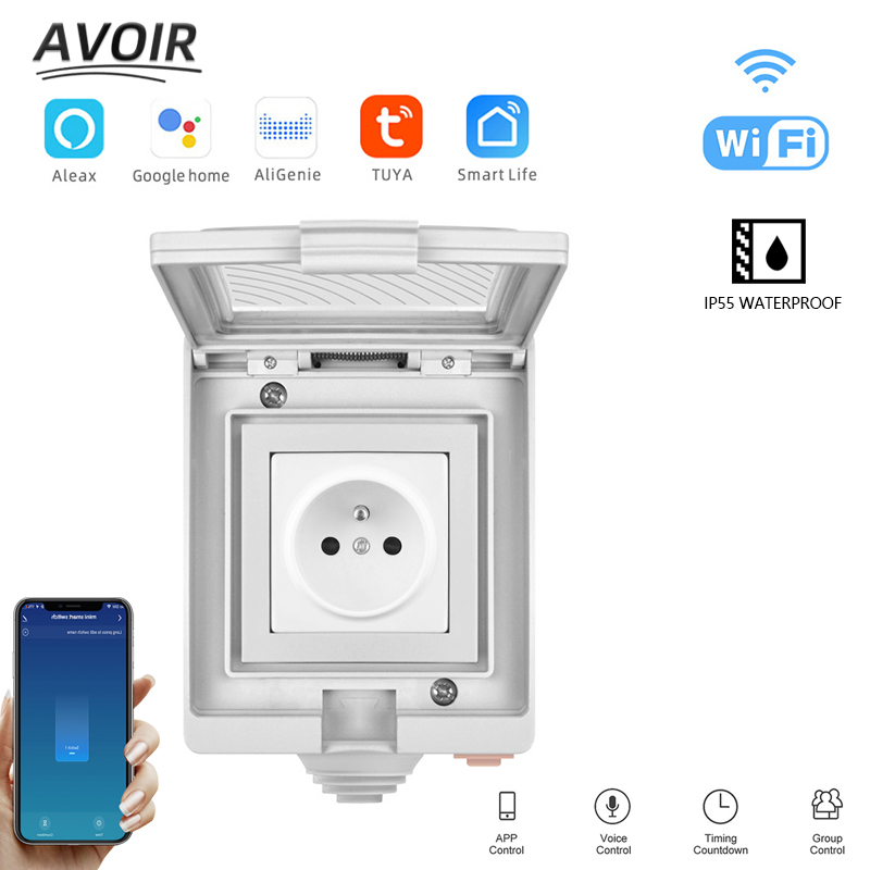 Avoir Tuya Smart Power Sockets - Outdoor Power Outlet With Remote Control ulasan dan harga