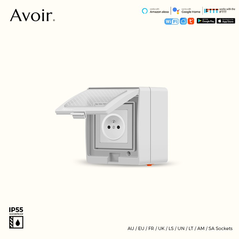 Avoir Tuya Smart Waterproof Wi - Outdoor Power Outlet With Remote Control ulasan dan harga