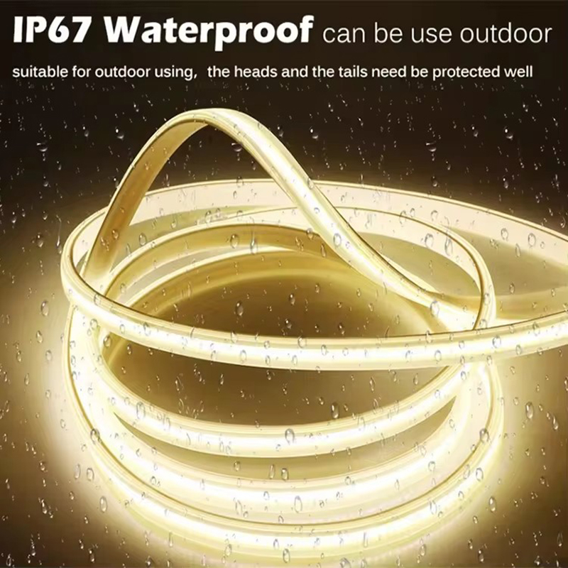220V Cob LED Tape High Brightn - Outdoor Power Strip Weatherproof ulasan dan harga