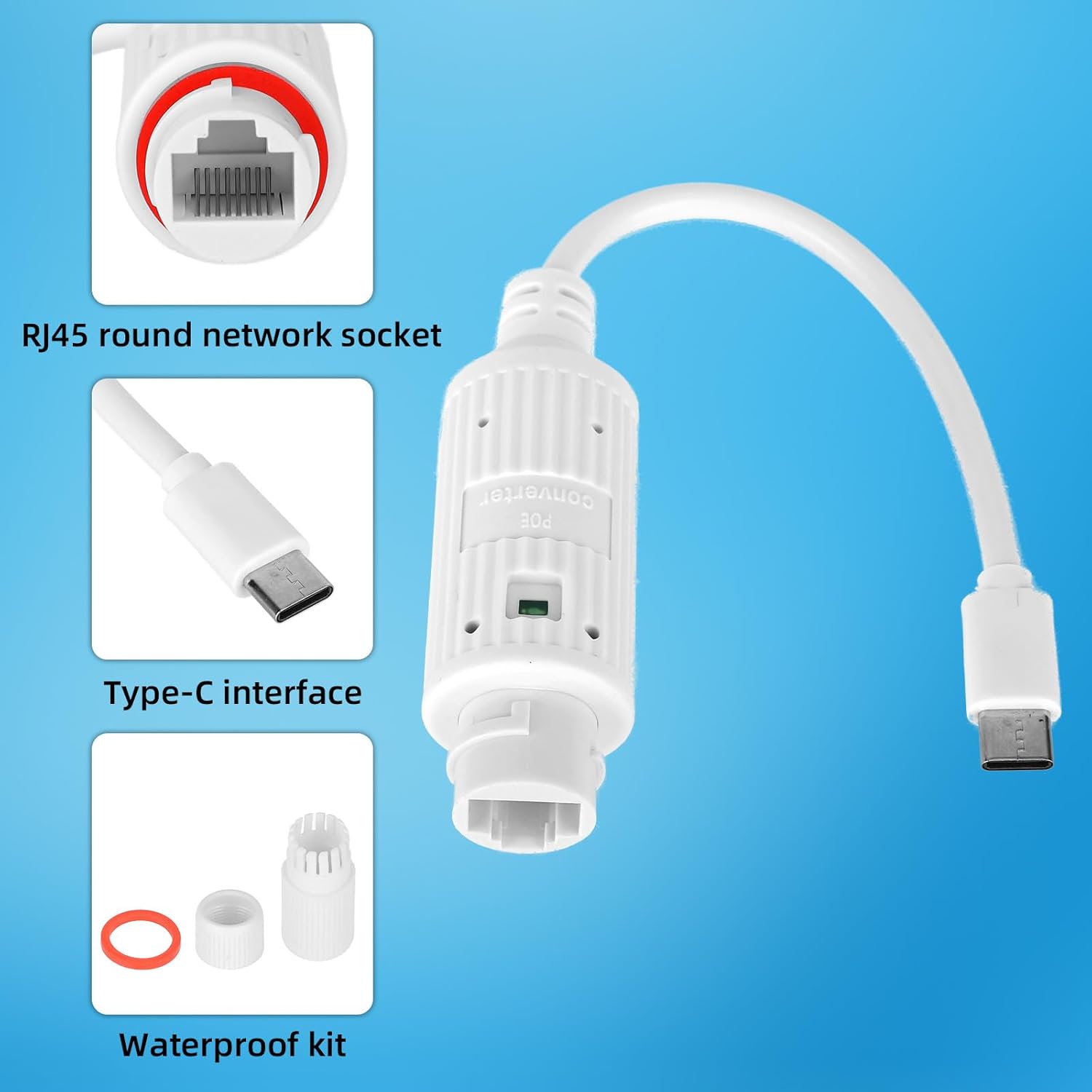 POE to USB-C Power Converter O - Outdoor Power Adapter Usb ulasan dan harga