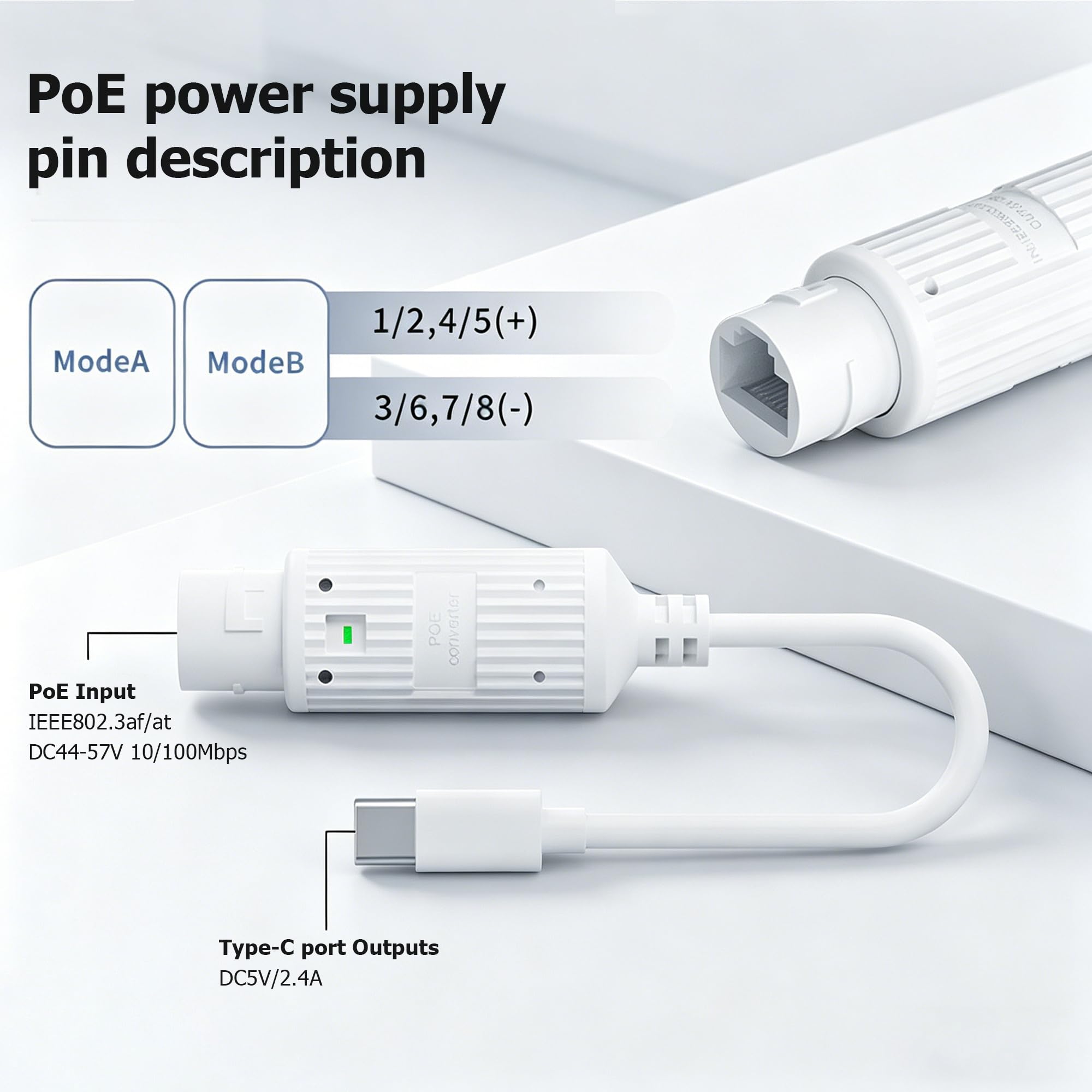 POE to USB-C Power Converter O - Outdoor Power Adapter Usb ulasan dan harga