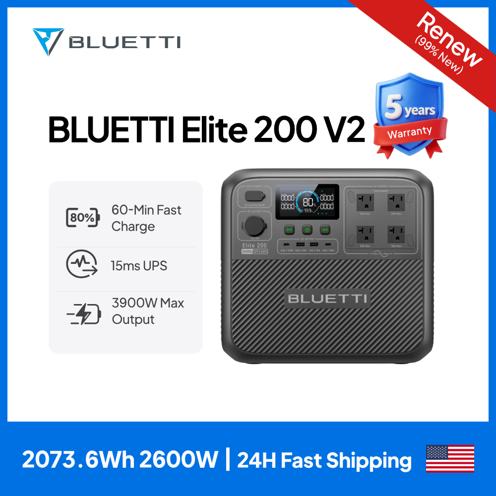 【Renew】BLUETTI Elite 200 V2 Po - Outdoor Power Equipment ulasan dan harga