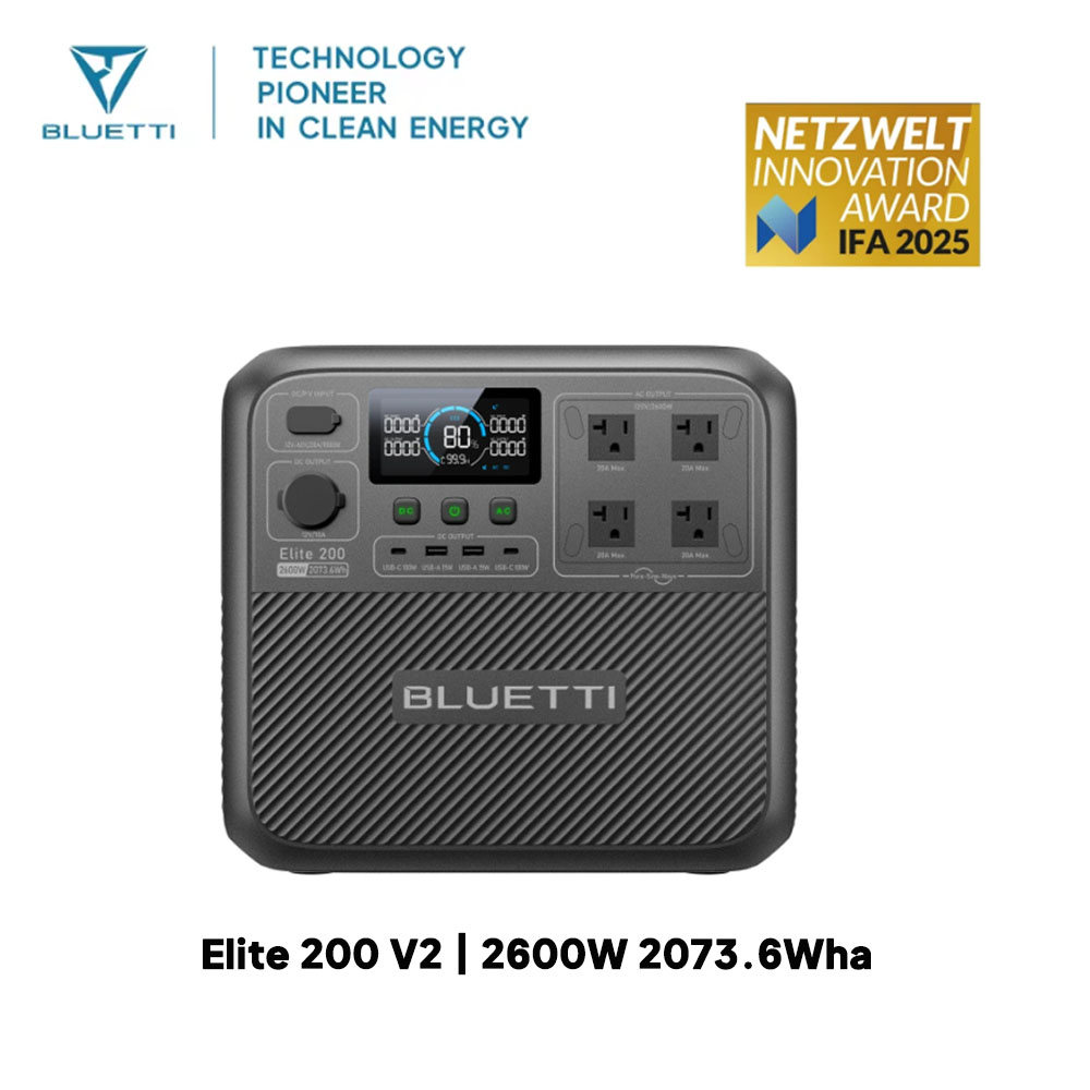 【Renew】BLUETTI Elite 200 V2 Po - Outdoor Power Equipment ulasan dan harga