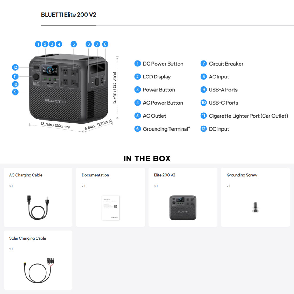 【Renew】BLUETTI Elite 200 V2 Po - Outdoor Power Equipment ulasan dan harga