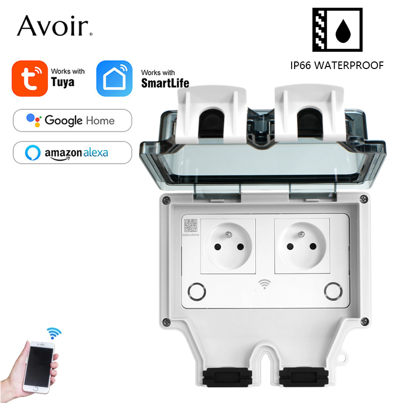 Avoir Tuya Power Socket IP66 O - Outdoor Power Outlet With Remote Control ulasan dan harga